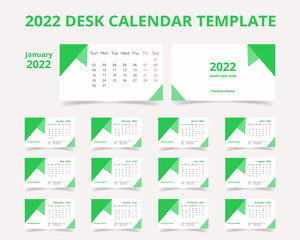 Corporate Business Desk Calendar Design 