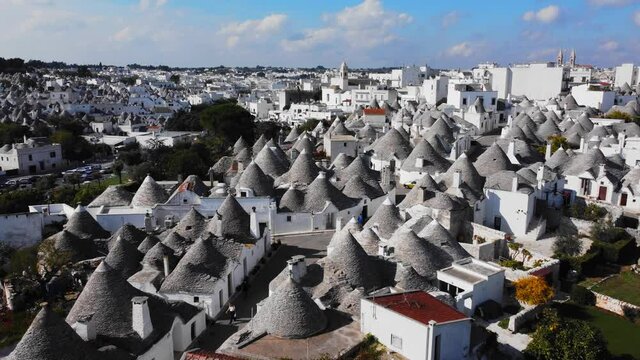 Trulli buildings in Alberobello in Italy - a popular landmark - travel photography