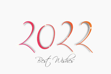 Naklejka na ściany i meble 2022 - happy new year 2022