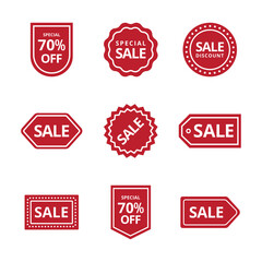 sale label icon sticker vector design