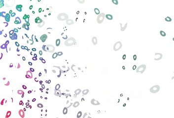 Fototapeta na wymiar Light Multicolor, Rainbow vector background with bubbles.