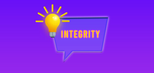 Integrity speech bubble