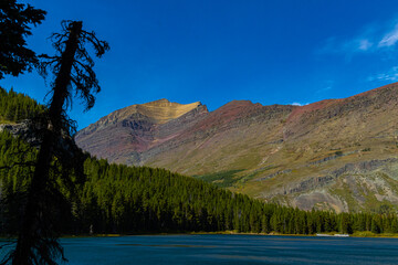 Mt. Henkel Above Swiftcurrent Lake, Glacier National Park, Montana, USA