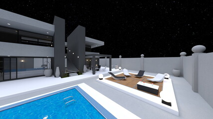 プール付き住宅