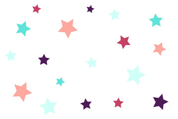 Vector seamless pattern with colorful stars.