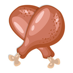 Leg chicken roaster illustration vector fast food