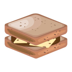 Sandwich with cheese and beef meat burger concept vector food