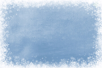 snowflakes frame winter background