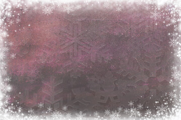 snowflakes frame winter background