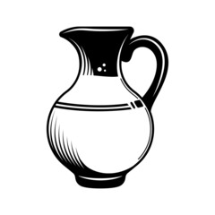 Milk Jar Engraving Composition