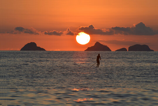standing board water surf in Ipanema, Rio de Janeiro
