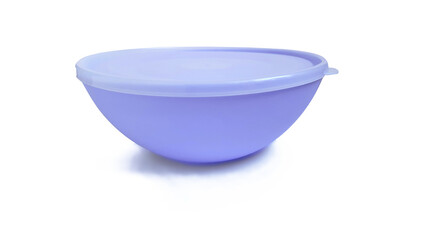 Plastic kitchen bowl isolated on a white background