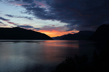 Sonnenaufgang - Sognefjord bei Fresvik / Sunrise - Sognefjorden near Fresvik /