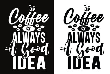 Fototapeta premium coffee typography t-shirt design for coffee lovers.
