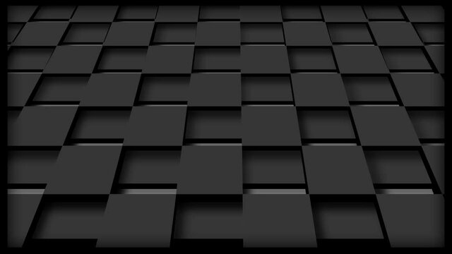  Seamless abstract motion with monochrome tile pattern