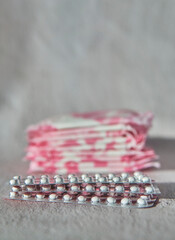 Contraceptive pills and period pads