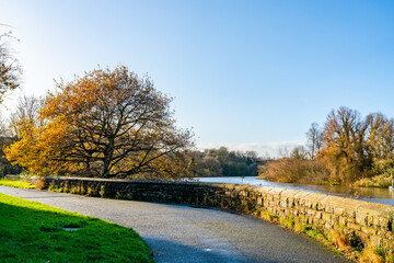 A promanade by the river Dee in Chester, UK