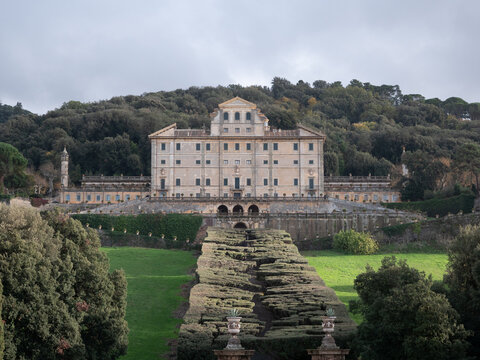 veduta della storica Villa Aldobrandini in Frascati, vicino Roma.