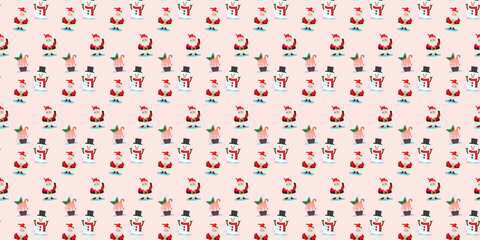 Pattern adorable christmas design background