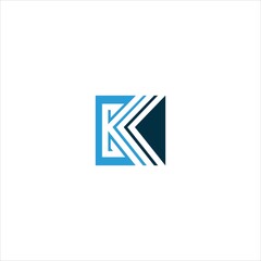 letter k logo vector template line blog