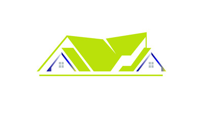 Real Estate, house with windows and doors logo vector symbol design. Beautiful creative logo designs