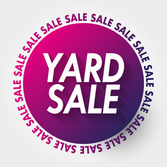 YARD SALE words cloud, business concept background