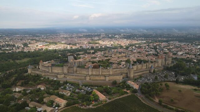 Carcassonne, a hilltop town in southern France&rsquo;s Languedoc area, is famous for its medieval citadel, La Cit&eacute;, with numerous watchtowers and double-walled fortifications.