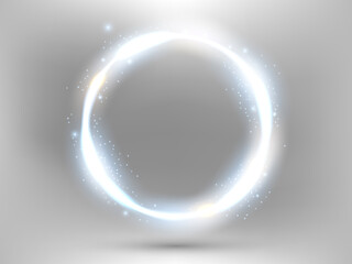 Glowing Round Flare Frame. Vector Illustration
