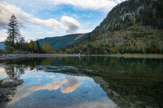 Beautiful view of Gosaub Lake by the afternoon - Gosau, Austria © Bernard Barroso