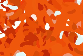 Light Orange vector pattern with chaotic shapes.