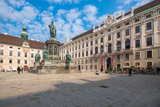 Vienna, Austria, October 2018 - Beautiful view of Kaiser Franz I Monument - 