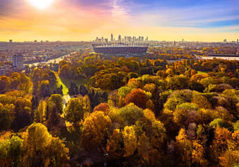 Warszawa - jesień w parku Skaryszewskim