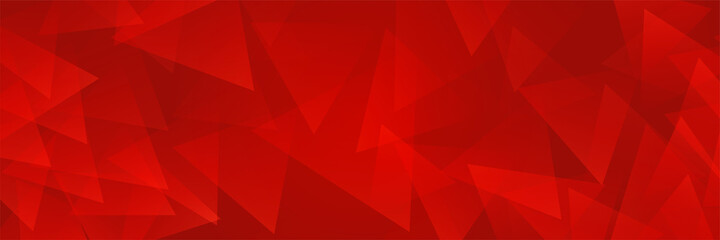 Fototapeta premium Triangle shape Red BloodAbstract Geometric Wide Banner Design Background