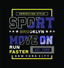Sport ny city design typography, tee shirt graphics, vectors