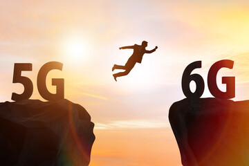 Concept of moving from 5g technology to 6g