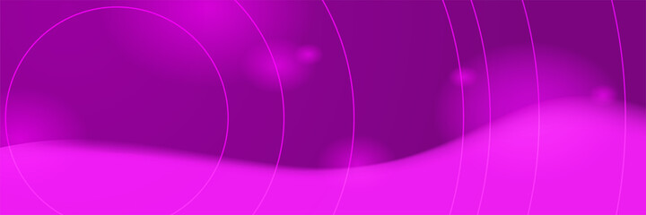 Soft Light Technology Purple Abstract Geometric Wide Banner Design Background