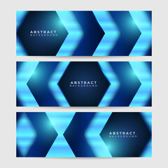 Flash Bright Line Blue Abstract Geometric Wide Banner Design Background