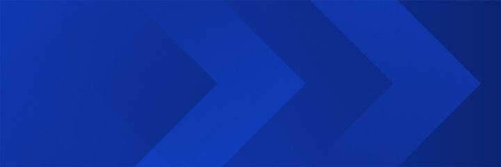 Arrow Tech Blue Abstract Geometric Wide Banner Design Background