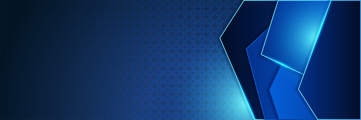 Star Texture Block light Blue Abstract Geometric Wide Banner Design Background