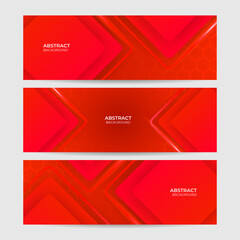 Fototapeta premium Light Red Abstract Geometric Wide Banner Design Background