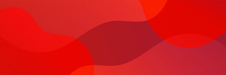 Transparant wave Red Abstract Geometric Wide Banner Design Background