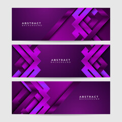 Block light Purple Abstract Geometric Wide Banner Design Background