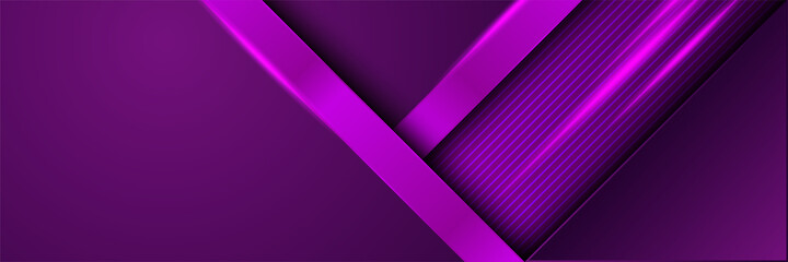 Block light Purple Abstract Geometric Wide Banner Design Background