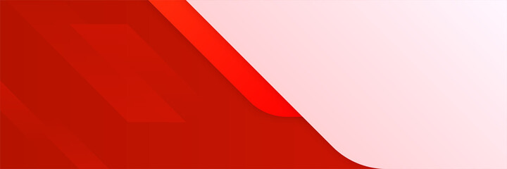 Modern red abstract banner background