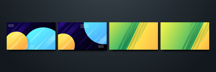 Obraz premium Balls and line shadow Colorful Abstract Memphis Geometric Design Background