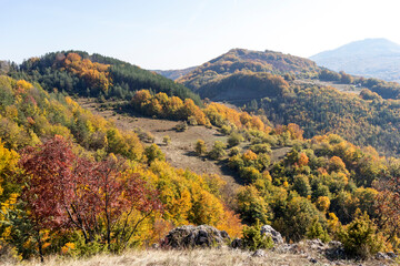 Autumn Landscape of Erul mountain near Kamenititsa peak, Bulgaria