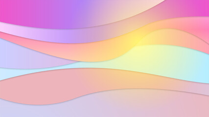 wavy pastel Colorful Abstract Geometric Design Background