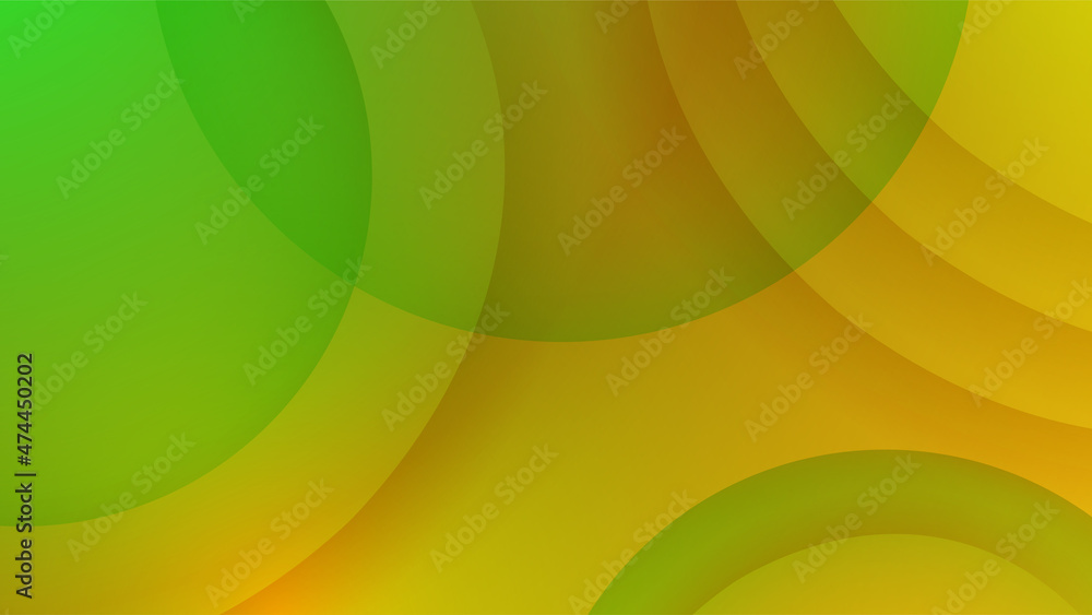 Poster Gradient Wavy Transparant green Colorful Abstract Geometric Design Background