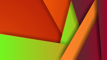 3d Papercut Shape Colorful Abstract Geometric Design Background