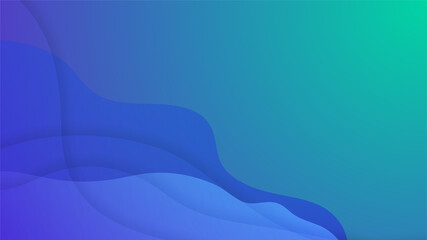Gradient Fluid blue and green Colorful Abstract Geometric Design Background